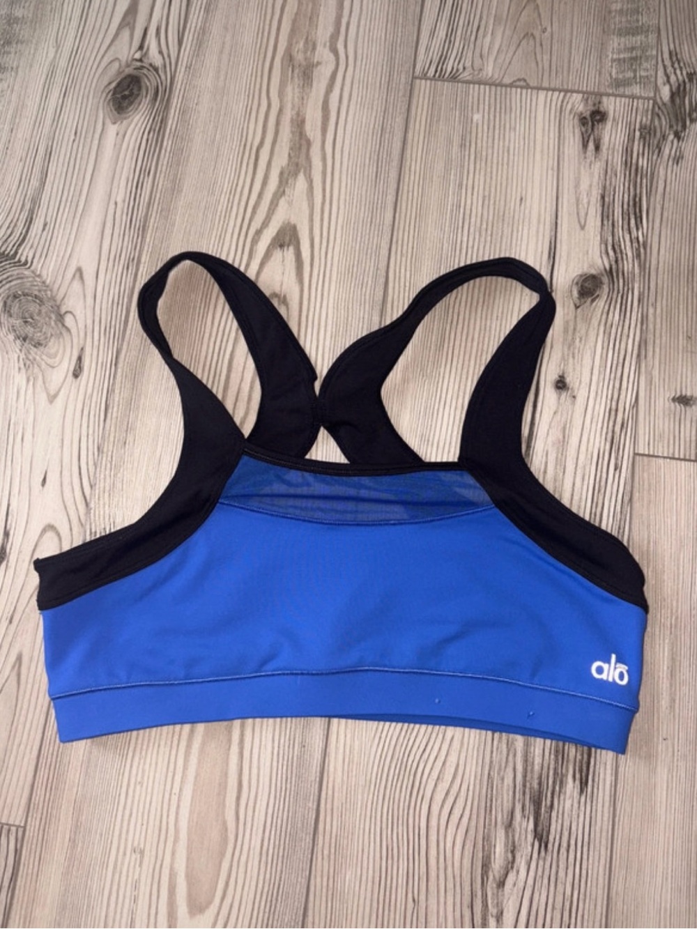 Vintage 2010 Alo Blue Black Sports Bra Athletic Apparel Women's